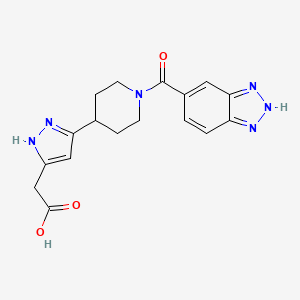 {5-[1-(1H-1,2,3-benzotriazol-5-ylcarbonyl)piperidin-4-yl]-1H-pyrazol-3-yl}acetic acid