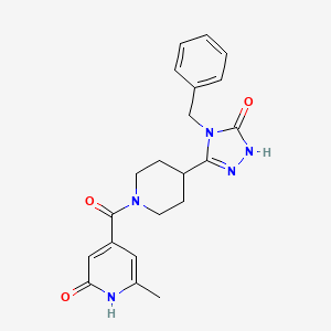 4-{[4-(4-benzyl-5-oxo-4,5-dihydro-1H-1,2,4-triazol-3-yl)piperidin-1-yl]carbonyl}-6-methylpyridin-2(1H)-one