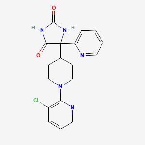 5-[1-(3-chloropyridin-2-yl)piperidin-4-yl]-5-pyridin-2-ylimidazolidine-2,4-dione