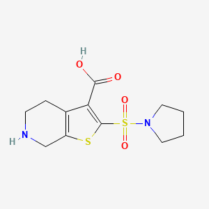 2-(pyrrolidin-1-ylsulfonyl)-4,5,6,7-tetrahydrothieno[2,3-c]pyridine-3-carboxylic acid