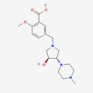 5-[[(3S,4S)-3-hydroxy-4-(4-methylpiperazin-1-yl)pyrrolidin-1-yl]methyl]-2-methoxybenzoic acid