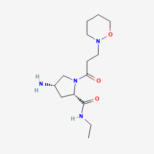 (2S,4S)-4-amino-N-ethyl-1-[3-(oxazinan-2-yl)propanoyl]pyrrolidine-2-carboxamide