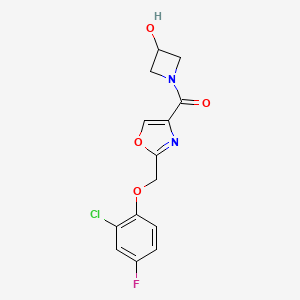 1-({2-[(2-chloro-4-fluorophenoxy)methyl]-1,3-oxazol-4-yl}carbonyl)azetidin-3-ol