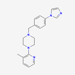 1-[4-(1H-imidazol-1-yl)benzyl]-4-(3-methylpyridin-2-yl)piperazine