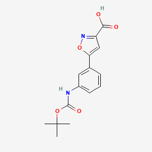 5-(3-((tert-Butoxycarbonyl)amino)phenyl)isoxazole-3-carboxylic acid