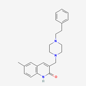 6-methyl-3-{[4-(2-phenylethyl)piperazin-1-yl]methyl}quinolin-2(1H)-one