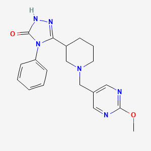 5-{1-[(2-methoxypyrimidin-5-yl)methyl]piperidin-3-yl}-4-phenyl-2,4-dihydro-3H-1,2,4-triazol-3-one