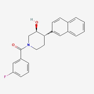 (3S*,4S*)-1-(3-fluorobenzoyl)-4-(2-naphthyl)piperidin-3-ol