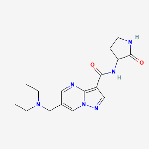 6-[(diethylamino)methyl]-N-(2-oxopyrrolidin-3-yl)pyrazolo[1,5-a]pyrimidine-3-carboxamide