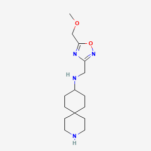 N-{[5-(methoxymethyl)-1,2,4-oxadiazol-3-yl]methyl}-3-azaspiro[5.5]undecan-9-amine dihydrochloride