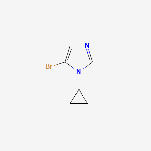molecular formula C6H7BrN2 B594308 5-溴-1-环丙基-1H-咪唑 CAS No. 1262035-61-9