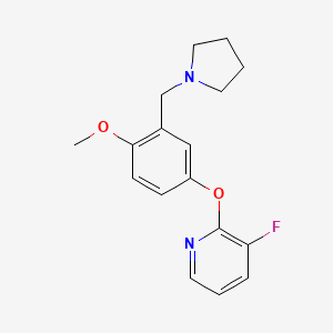 3-fluoro-2-[4-methoxy-3-(pyrrolidin-1-ylmethyl)phenoxy]pyridine