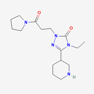 4-ethyl-2-[3-oxo-3-(1-pyrrolidinyl)propyl]-5-(3-piperidinyl)-2,4-dihydro-3H-1,2,4-triazol-3-one dihydrochloride