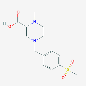 1-methyl-4-[4-(methylsulfonyl)benzyl]piperazine-2-carboxylic acid