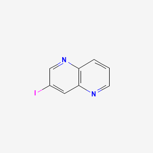 molecular formula C8H5IN2 B594312 3-Yodo-1,5-naftiridina CAS No. 1228666-28-1