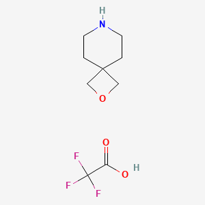 molecular formula C9H14F3NO3 B594313 2-Oxa-7-azaspiro[3.5]nonane 2,2,2-trifluoroacétate CAS No. 1257381-44-4