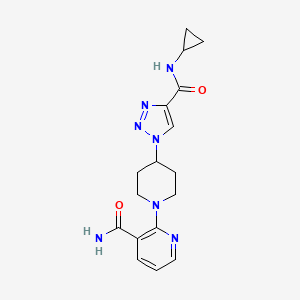 2-(4-{4-[(cyclopropylamino)carbonyl]-1H-1,2,3-triazol-1-yl}piperidin-1-yl)nicotinamide