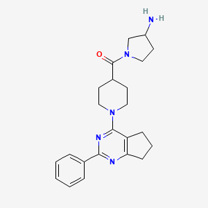 1-{[1-(2-phenyl-6,7-dihydro-5H-cyclopenta[d]pyrimidin-4-yl)-4-piperidinyl]carbonyl}-3-pyrrolidinamine dihydrochloride