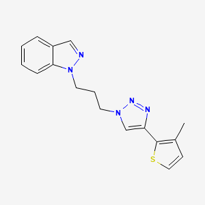 1-{3-[4-(3-methyl-2-thienyl)-1H-1,2,3-triazol-1-yl]propyl}-1H-indazole