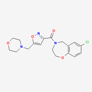 7-chloro-4-{[5-(morpholin-4-ylmethyl)isoxazol-3-yl]carbonyl}-2,3,4,5-tetrahydro-1,4-benzoxazepine