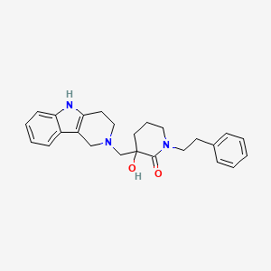 3-hydroxy-1-(2-phenylethyl)-3-(1,3,4,5-tetrahydro-2H-pyrido[4,3-b]indol-2-ylmethyl)piperidin-2-one