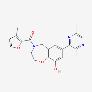 7-(3,6-dimethylpyrazin-2-yl)-4-(3-methyl-2-furoyl)-2,3,4,5-tetrahydro-1,4-benzoxazepin-9-ol