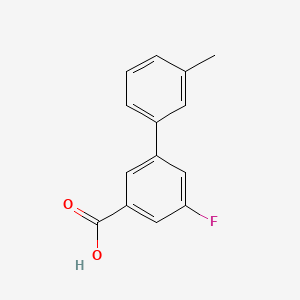 molecular formula C14H11FO2 B594322 5-Fluoro-3'-methylbiphenyl-3-carboxylic acid CAS No. 1242336-54-4
