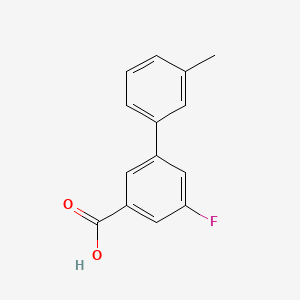 molecular formula C14H11FO2 B594322 5-氟-3'-甲基联苯-3-羧酸 CAS No. 1242336-54-4