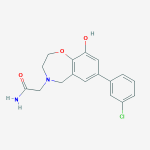 2-[7-(3-chlorophenyl)-9-hydroxy-2,3-dihydro-1,4-benzoxazepin-4(5H)-yl]acetamide