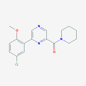 2-(5-chloro-2-methoxyphenyl)-6-(piperidin-1-ylcarbonyl)pyrazine