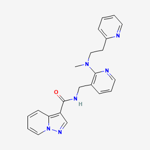 N-({2-[methyl(2-pyridin-2-ylethyl)amino]pyridin-3-yl}methyl)pyrazolo[1,5-a]pyridine-3-carboxamide