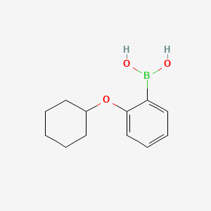 molecular formula C12H17BO3 B594324 (2-(环己氧基)苯基)硼酸 CAS No. 1313760-77-8