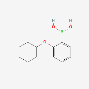 molecular formula C12H17BO3 B594324 Acide (2-(cyclohexyloxy)phényl)boronique CAS No. 1313760-77-8