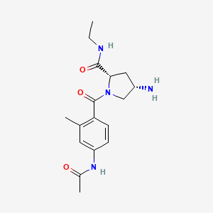 (4S)-1-[4-(acetylamino)-2-methylbenzoyl]-4-amino-N-ethyl-L-prolinamide