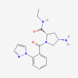 (2S,4S)-4-amino-N-ethyl-1-[2-(1H-pyrazol-1-yl)benzoyl]pyrrolidine-2-carboxamide