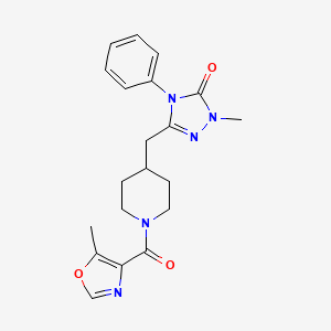 2-methyl-5-({1-[(5-methyl-1,3-oxazol-4-yl)carbonyl]piperidin-4-yl}methyl)-4-phenyl-2,4-dihydro-3H-1,2,4-triazol-3-one