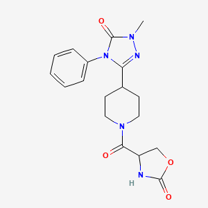 2-methyl-5-{1-[(2-oxo-1,3-oxazolidin-4-yl)carbonyl]piperidin-4-yl}-4-phenyl-2,4-dihydro-3H-1,2,4-triazol-3-one