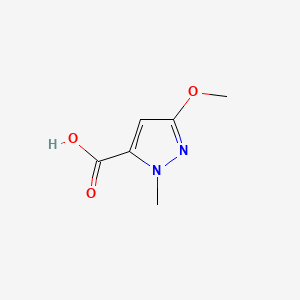 molecular formula C6H8N2O3 B594332 3-Methoxy-1-methyl-1H-pyrazole-5-carboxylic acid CAS No. 126674-95-1