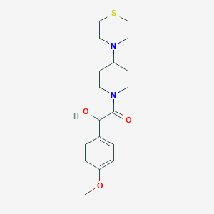 1-(4-methoxyphenyl)-2-oxo-2-(4-thiomorpholin-4-ylpiperidin-1-yl)ethanol