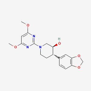 (3S*,4S*)-4-(1,3-benzodioxol-5-yl)-1-(4,6-dimethoxypyrimidin-2-yl)piperidin-3-ol