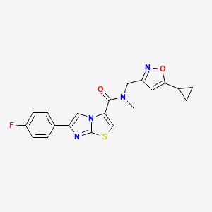 N-[(5-cyclopropylisoxazol-3-yl)methyl]-6-(4-fluorophenyl)-N-methylimidazo[2,1-b][1,3]thiazole-3-carboxamide