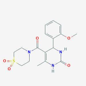 5-[(1,1-dioxidothiomorpholin-4-yl)carbonyl]-4-(2-methoxyphenyl)-6-methyl-3,4-dihydropyrimidin-2(1H)-one