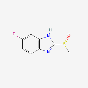 molecular formula C8H7FN2OS B594336 5-fluoro-2-(methylsulfinyl)-1H-benzo[d]imidazole CAS No. 135429-81-1