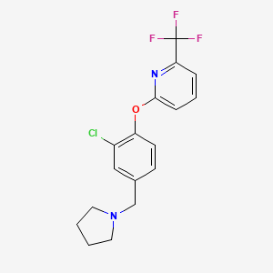 2-[2-chloro-4-(pyrrolidin-1-ylmethyl)phenoxy]-6-(trifluoromethyl)pyridine