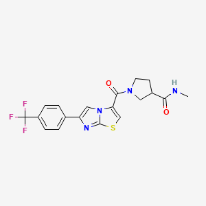 N-methyl-1-({6-[4-(trifluoromethyl)phenyl]imidazo[2,1-b][1,3]thiazol-3-yl}carbonyl)pyrrolidine-3-carboxamide