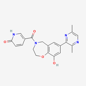 5-{[7-(3,6-dimethylpyrazin-2-yl)-9-hydroxy-2,3-dihydro-1,4-benzoxazepin-4(5H)-yl]carbonyl}pyridin-2(1H)-one