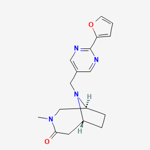 (1S*,6R*)-9-{[2-(2-furyl)pyrimidin-5-yl]methyl}-3-methyl-3,9-diazabicyclo[4.2.1]nonan-4-one