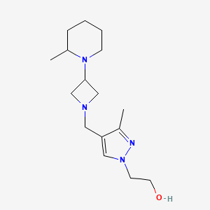 2-(3-methyl-4-{[3-(2-methylpiperidin-1-yl)azetidin-1-yl]methyl}-1H-pyrazol-1-yl)ethanol