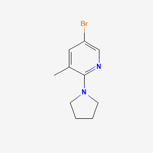 5-Bromo-3-methyl-2-(pyrrolidin-1-yl)pyridine