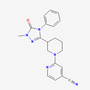 2-[3-(1-methyl-5-oxo-4-phenyl-4,5-dihydro-1H-1,2,4-triazol-3-yl)piperidin-1-yl]isonicotinonitrile